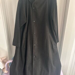 Eskandar Black / Charcoal Trench Coat